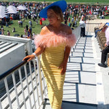 RACHEL GILBERT (yellow/pink) Zion Feather Midi