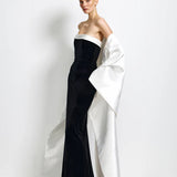 EFFIE KATS (black velvet/white) Madison gown
