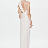 MISHA (white) Solstice one shoulder maxi