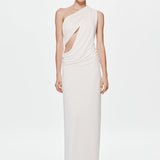 MISHA (white) Solstice one shoulder maxi