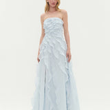 AJE (blue) Allairie strapless frill maxi