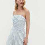 AJE (blue) Allairie strapless frill maxi