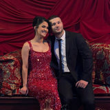 ALBINA DYLA (red) beaded gown