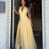 CUSTOM MADE (yellow) Halter gown