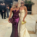 MESHKI (wine) Winston strapless sequin maxi