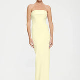 EFFIE KATS (butter yellow) MONROE GOWN strapless maxi
