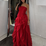 AJE (red) Canyon corset maxi