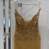 ORSHINA (gold) Embellished Fringe Gown