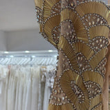 ORSHINA (gold) Embellished Fringe Gown
