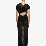 BEC AND BRIDGE (black) Leia mesh drape maxi