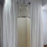 VILDANE KAMEROLLI (white) Snow White Fringe Gown
