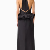 ELLIATT (black) Fiorina halter peplum maxi