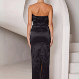 ELLE ZEITOUNE (black) Miles strapless midi