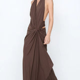 BEC AND BRIDGE (brown) Clementine halter maxi