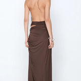 BEC AND BRIDGE (brown) Clementine halter maxi
