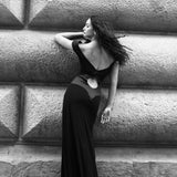 ANCE GRIA (black) Octavia off the shoulder gown