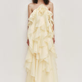 AJE (yellow) Pandorea halter neck maxi