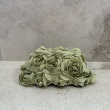 SAM (pistachio green) flower clutch