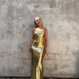 MESHKI (gold) Adoria sequin maxi
