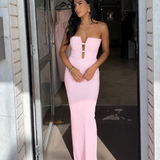 EFFIE KATS (pink) Addison strapless bow gown