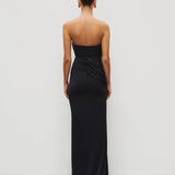 HEIRESS BEVERLY HILLS (black) Gathered drape corset gown