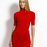 EFFIE KATS (red) Esper bodysuit / kayson maxi skirt set