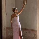 BABYBOO (pink) Cyra strapless corset maxi