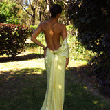 DECONDUARTE (yellow) MTO Primrose backless gown