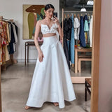 ACLER (white) Isla bralette and skirt set