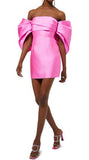 SOLACE LONDON (pink) Elina off the shoulder mini
