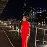 KOURH (red) high neck maxi