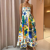 ALEMAIS (ivory/multicolor) Soleil singlet flowy maxi