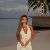 VIVIENNE COLLECTION (yellow) Giselle halter starfish maxi