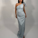 RACHEL GILBERT (baby blue) olive bow gown