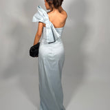 RACHEL GILBERT (baby blue) olive bow gown