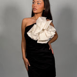 RACHEL GILBERT (black/white) evana big flower mini