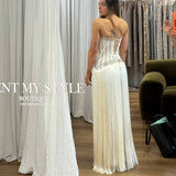 VILDANE KAMEROLLI (white) Snow White Fringe Gown