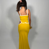 CHRISTOPHER ESBER (yellow/white) singlet ribbed midi