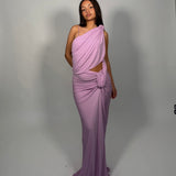 CHRISTOPHER ESBER (purple) Twisted Lever drape maxi