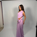 CHRISTOPHER ESBER (purple) Twisted Lever drape maxi