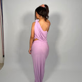 CHRISTOPHER ESBER (purple) Twisted Lever drape maxi
