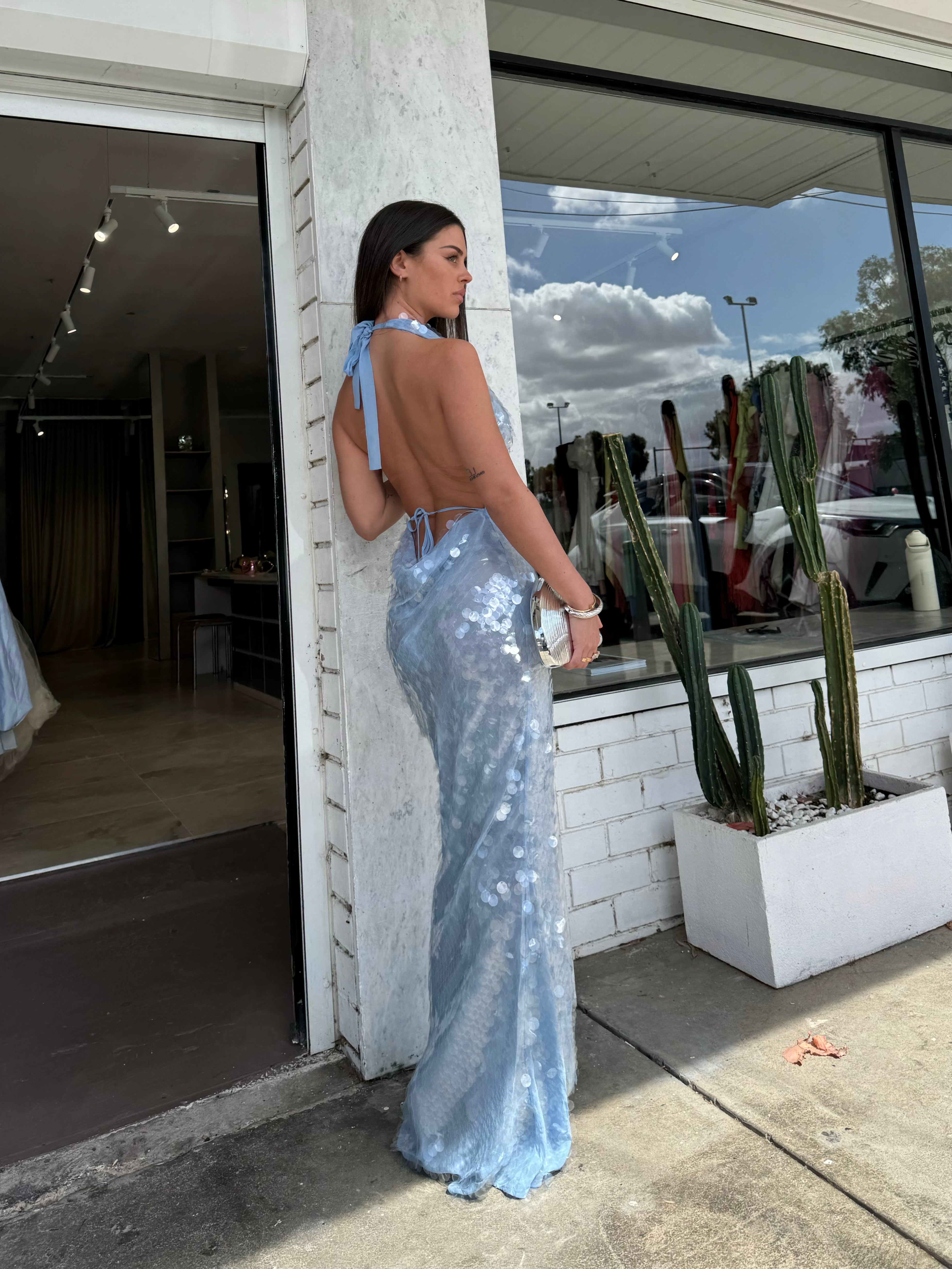 rat and boa blue sequin dress Rat & Boa Anais Dress by Rat & Boa