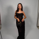 MANNING CARTELL (black/gold) Supreme Extreme feather gown