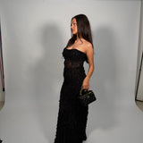 MANNING CARTELL (black/gold) Supreme Extreme feather gown
