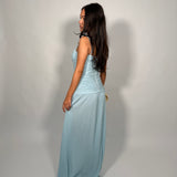 MANNING CARTELL (baby blue) Double Time Pleat gown