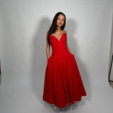HOUSE OF CB (red) Lady Scarlet midi