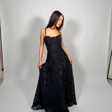 HOUSE OF CB (navy) Esme crepe corset gown