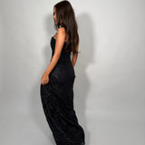 HOUSE OF CB (navy) Esme crepe corset gown