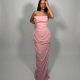 HOUSE OF CB (pink) Adrienne strapless corset gown