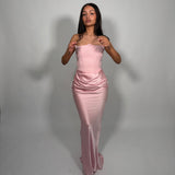 HOUSE OF CB (pink) Persephone strapless corset gown